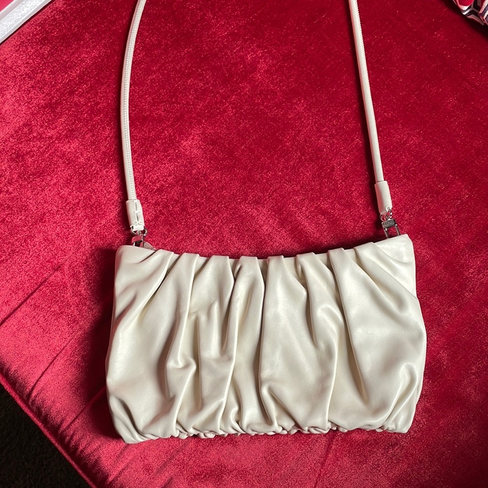 Staud cream color large bean crossbody bag